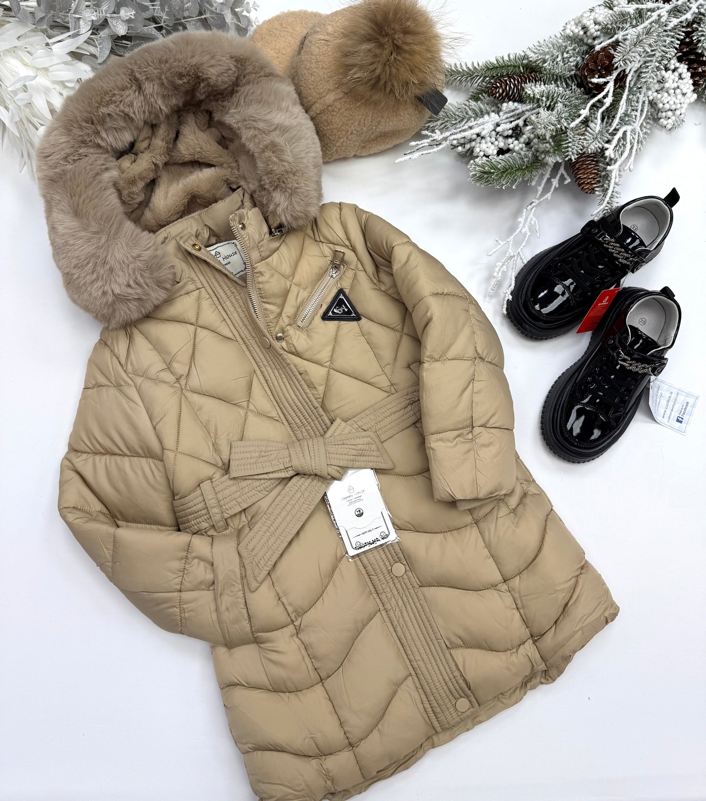 Beige winter jacket