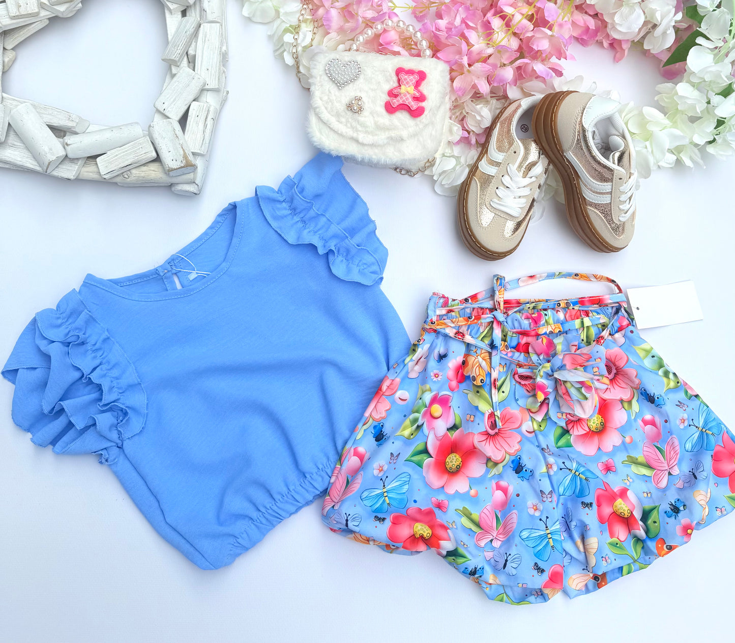 Blue flower set