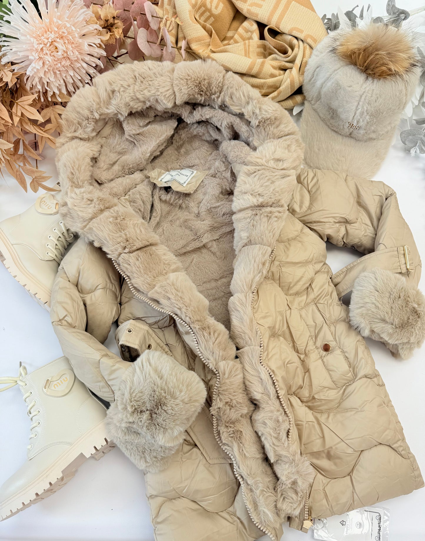 Beige winter jacket