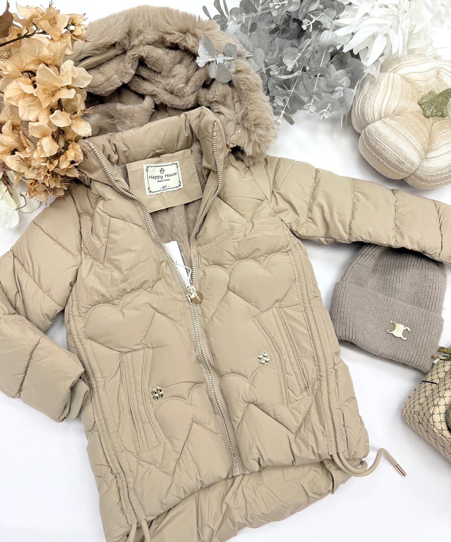 Beige winter jacket