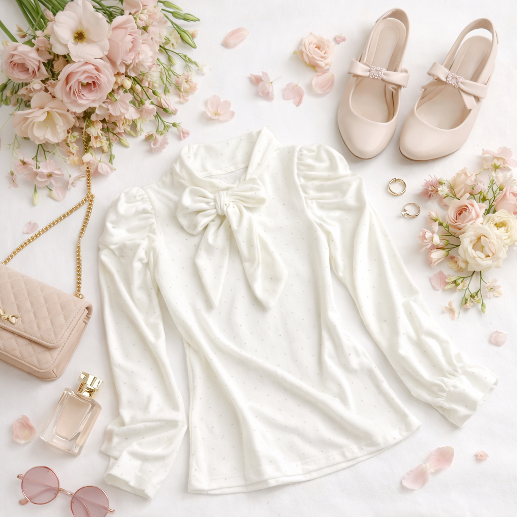 White velvet top