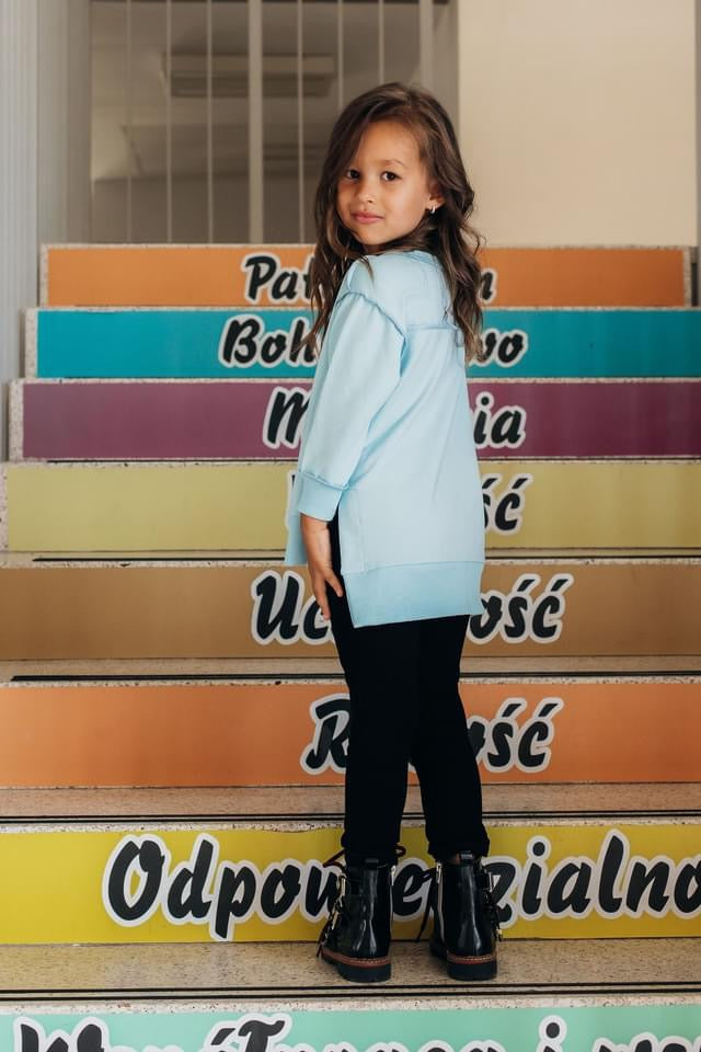 Blue love tunic