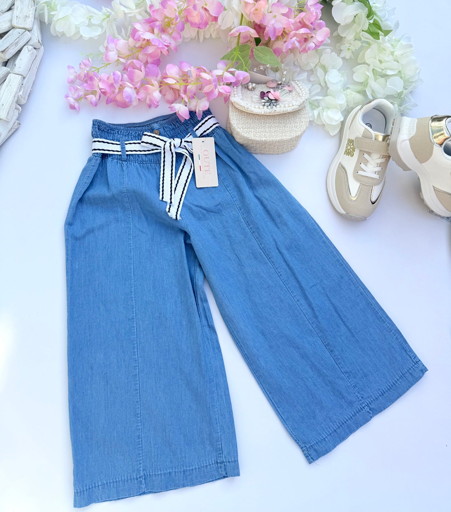 Light blue culottes