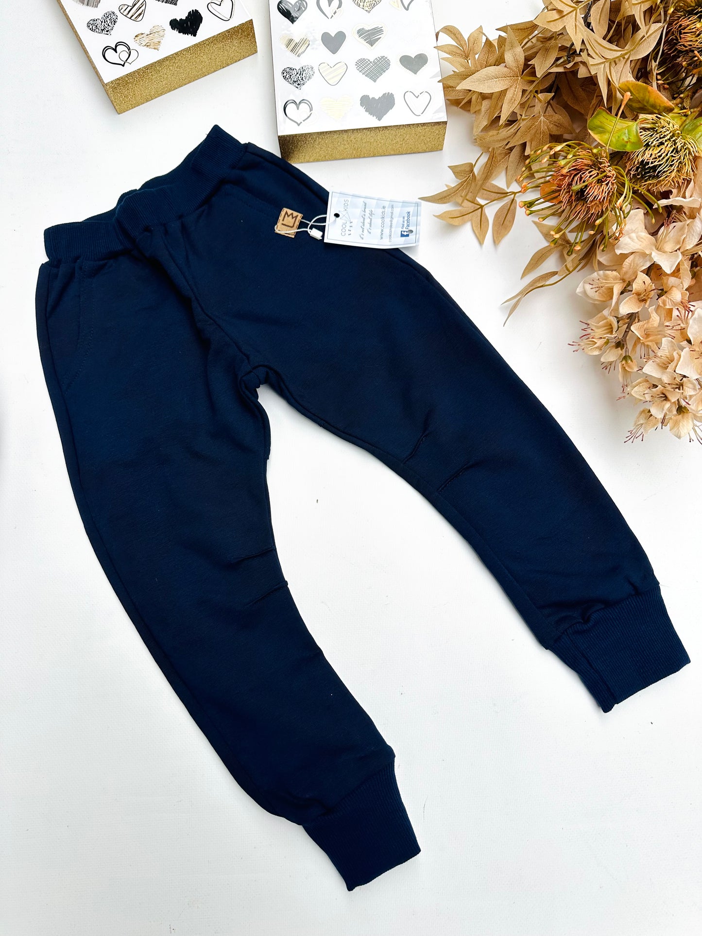 Tie die navy pants