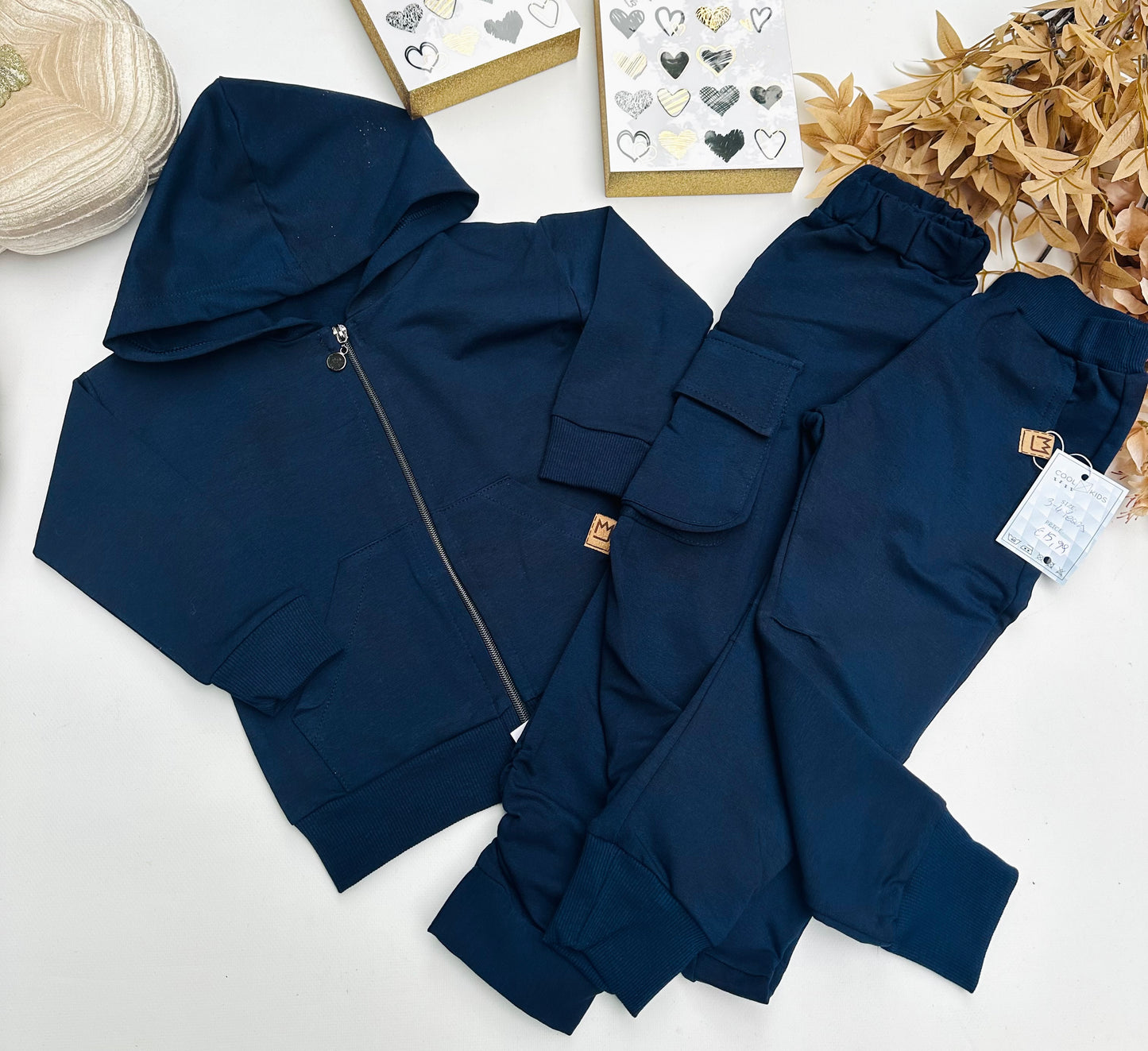 Tie die navy pants