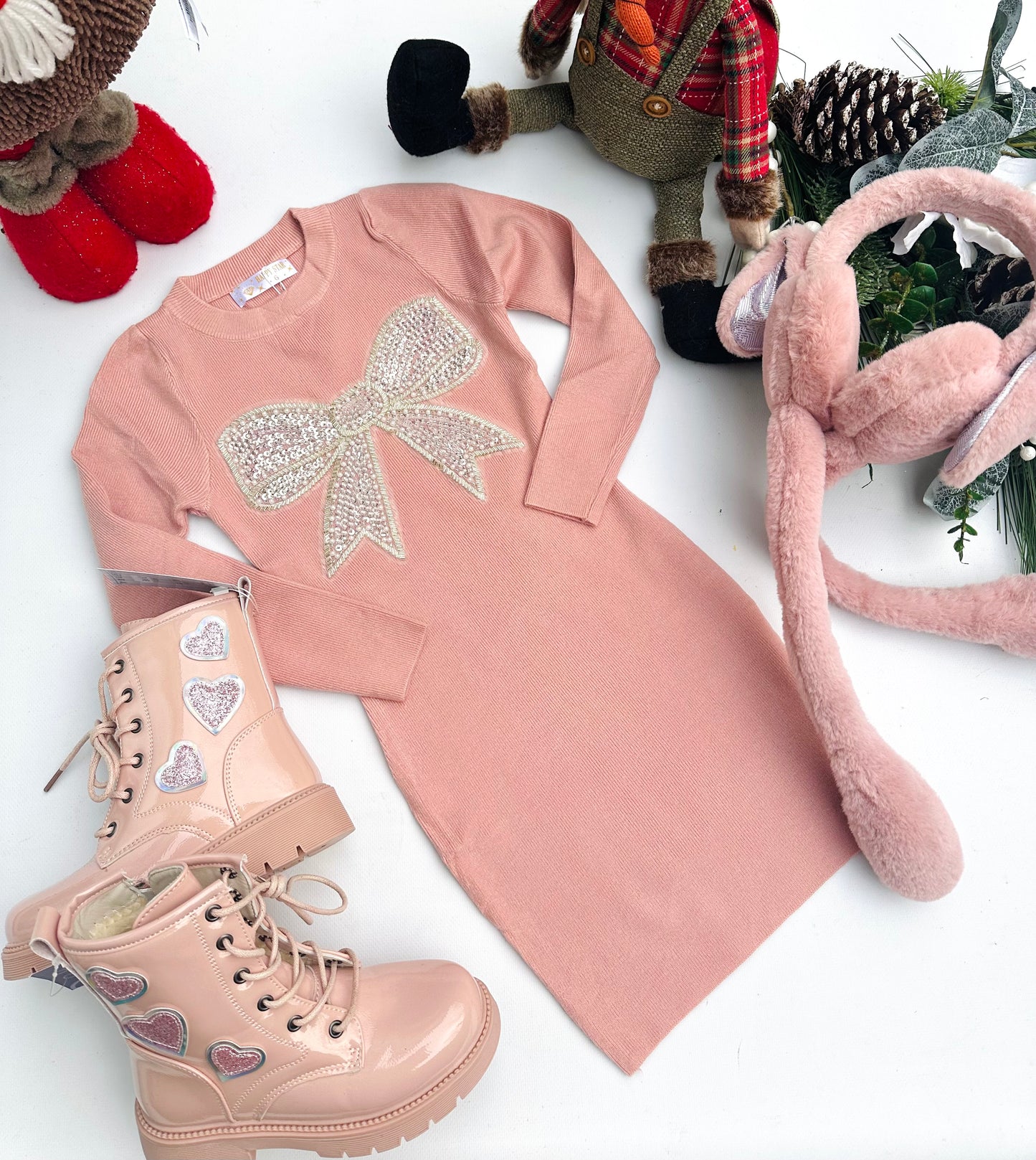 Pink bow dress