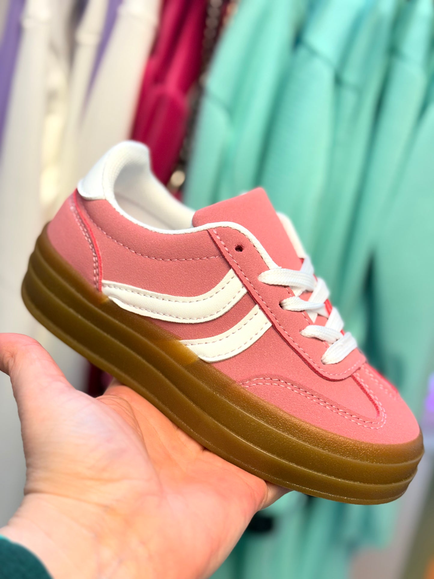 Pink sneakers