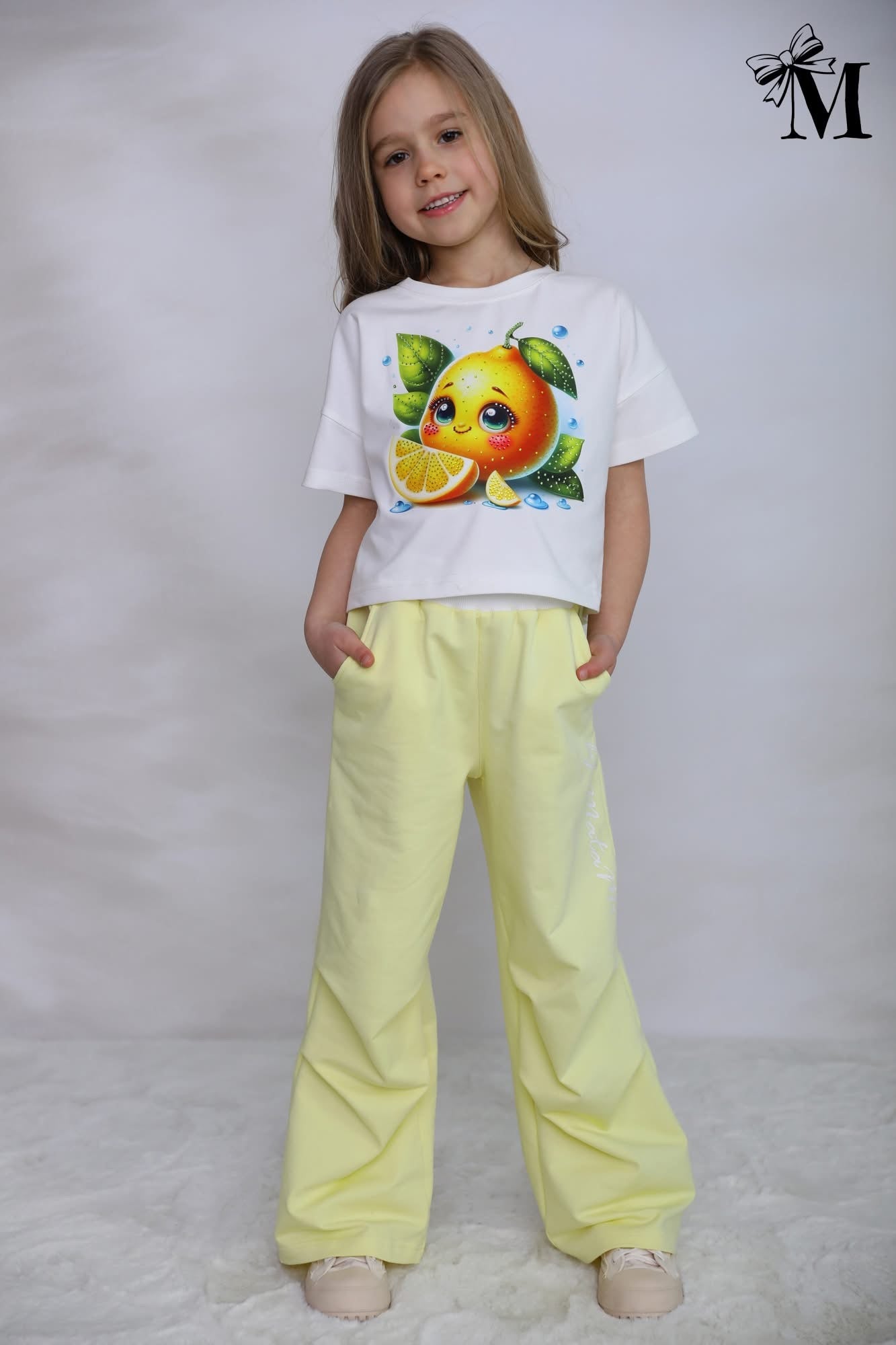 Yellow cotton pants