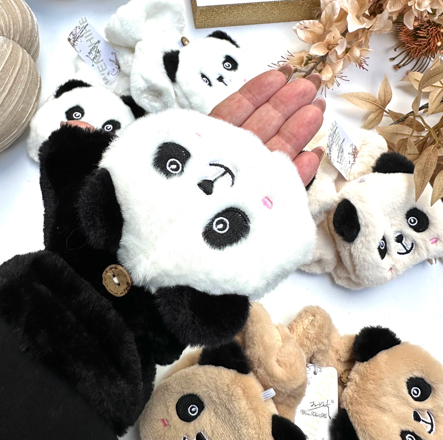 Winter teddy gloves
