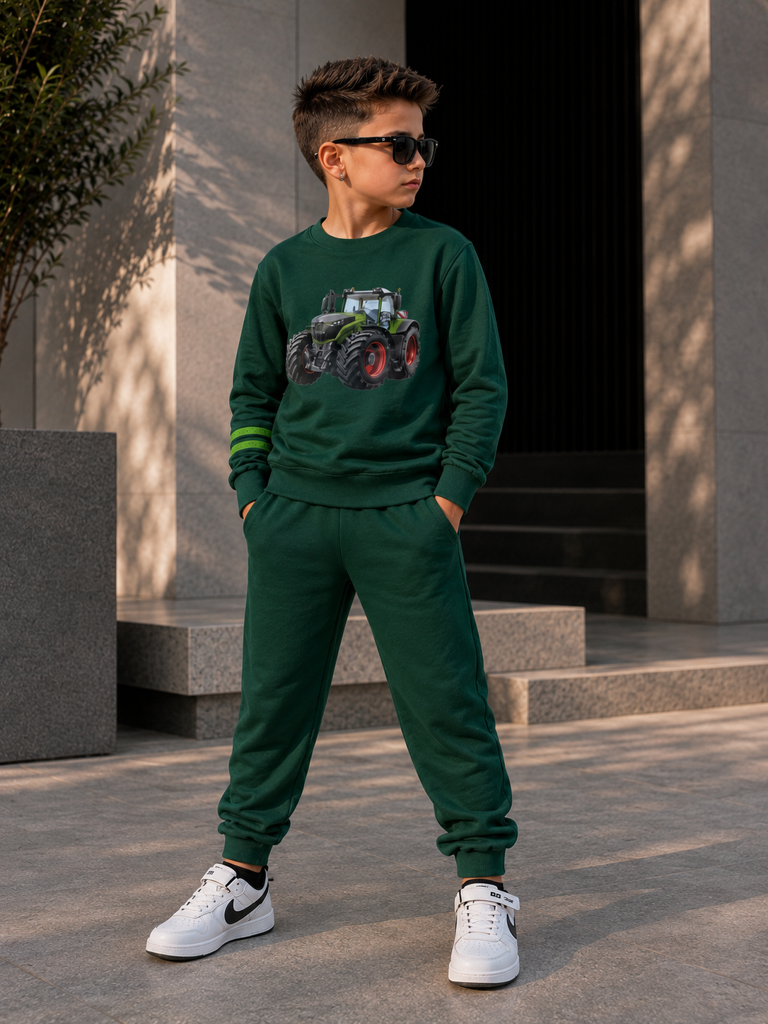 Green sweatshirt