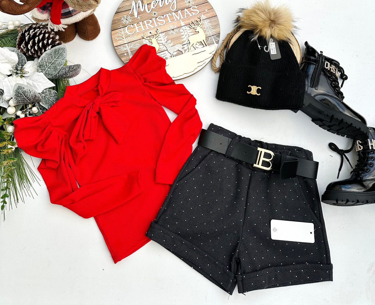 Grey sparkle shorts