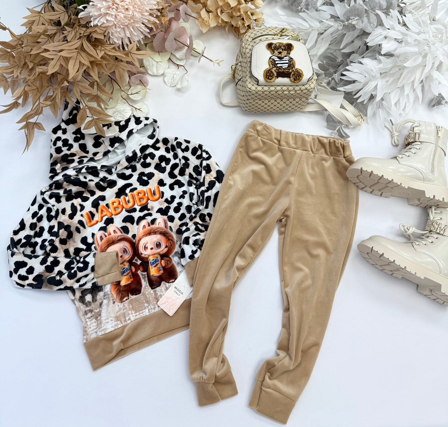 Velvet Labubu tracksuit