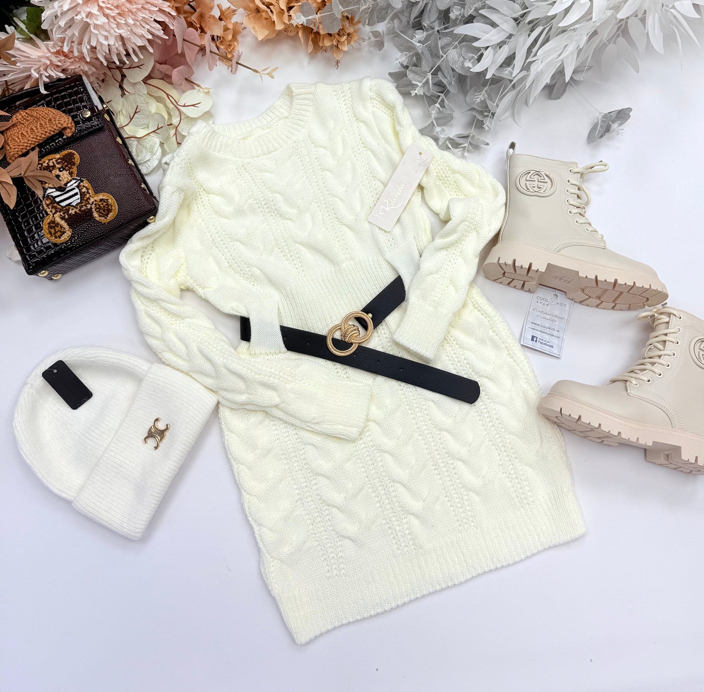 Winter cream dress