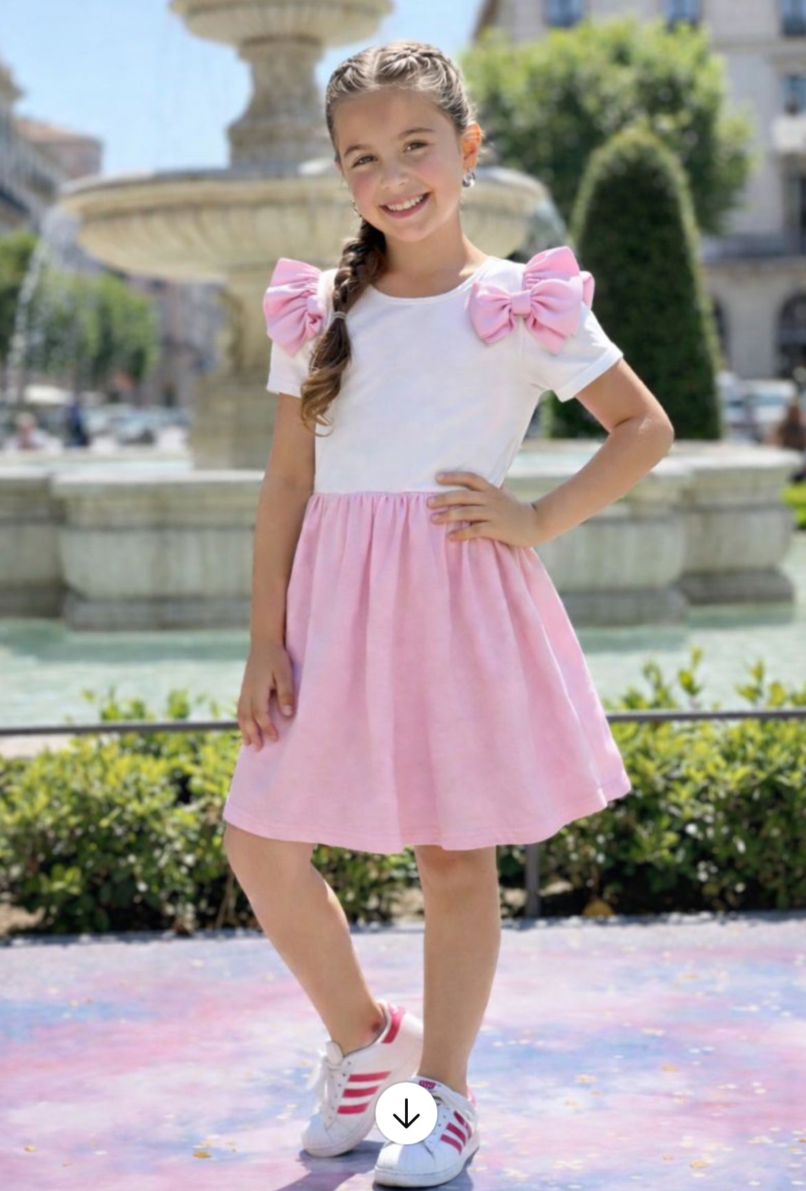 Pink bow dress