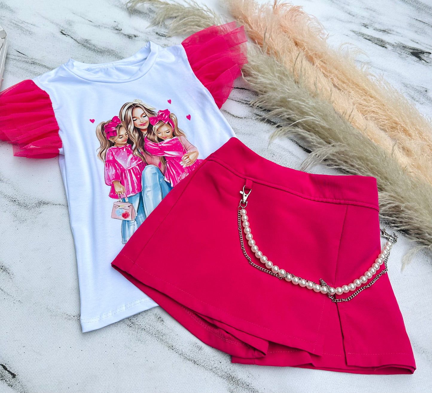 Pink skorts