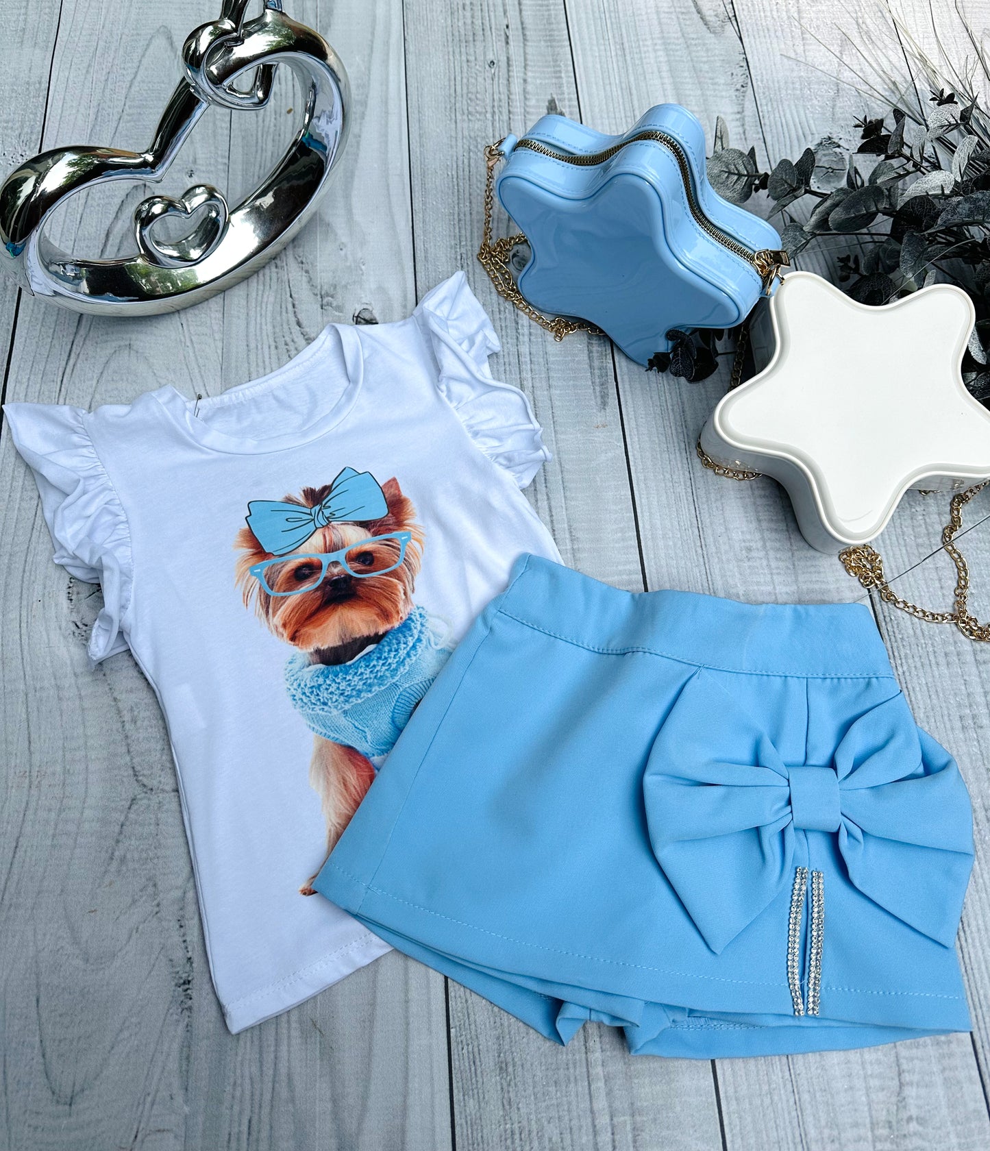 Blue skorts