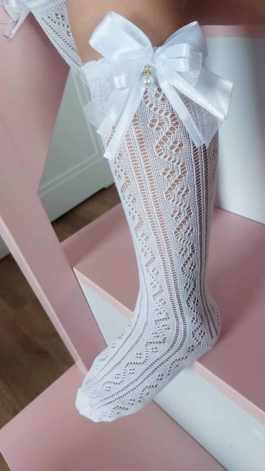 Pearls knee socks