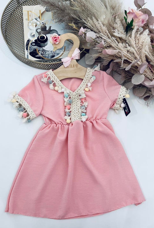 Light pink boho dress