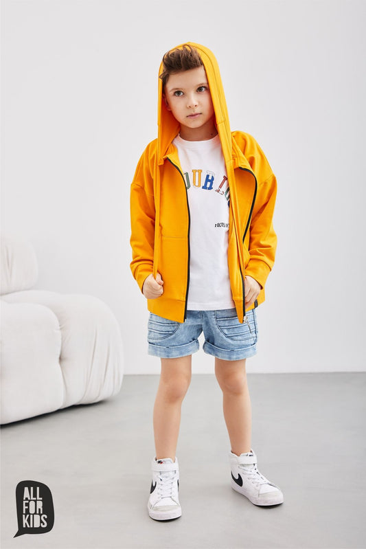 Orange zip hoodie