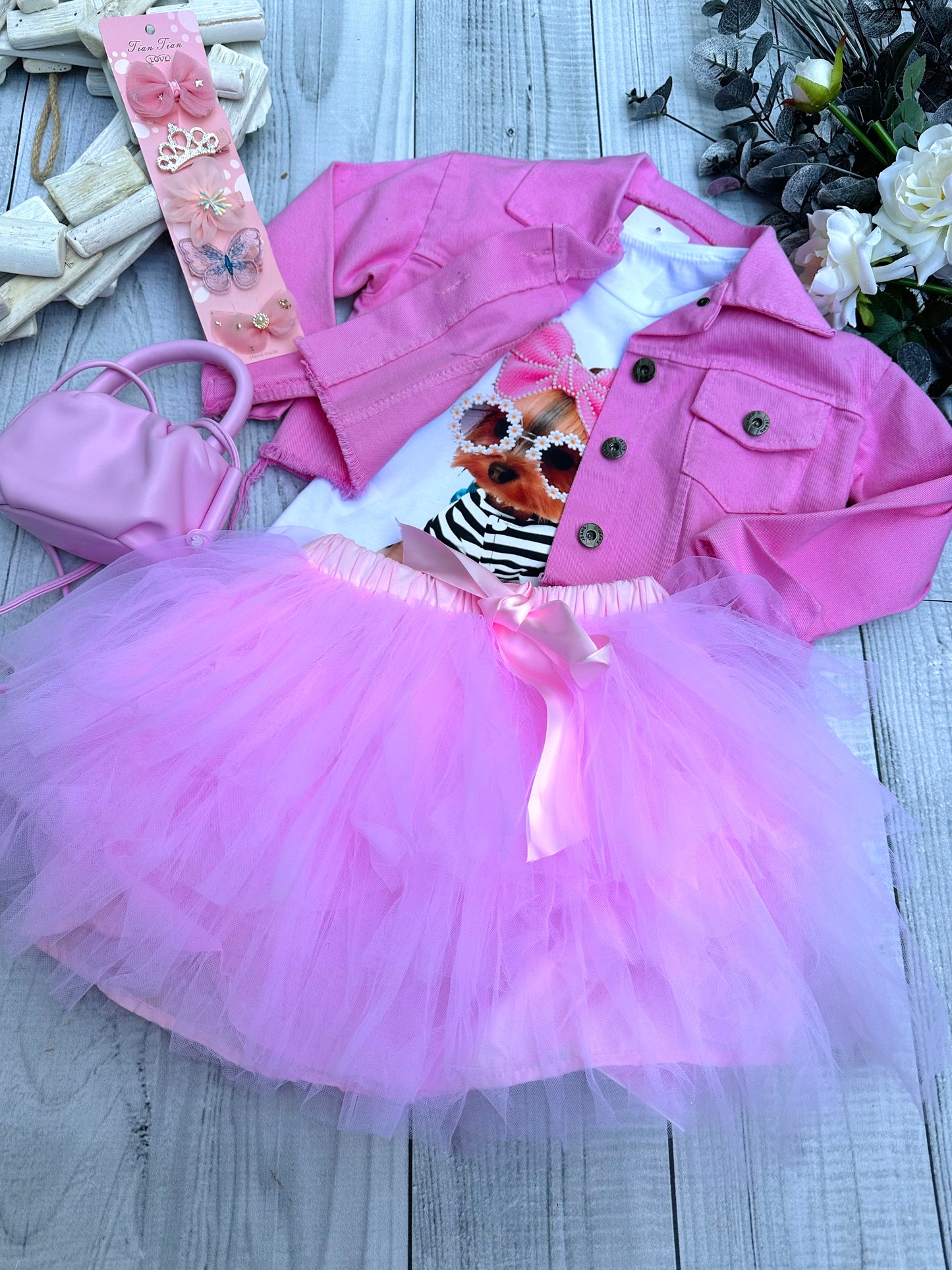 Pink tulle skirt
