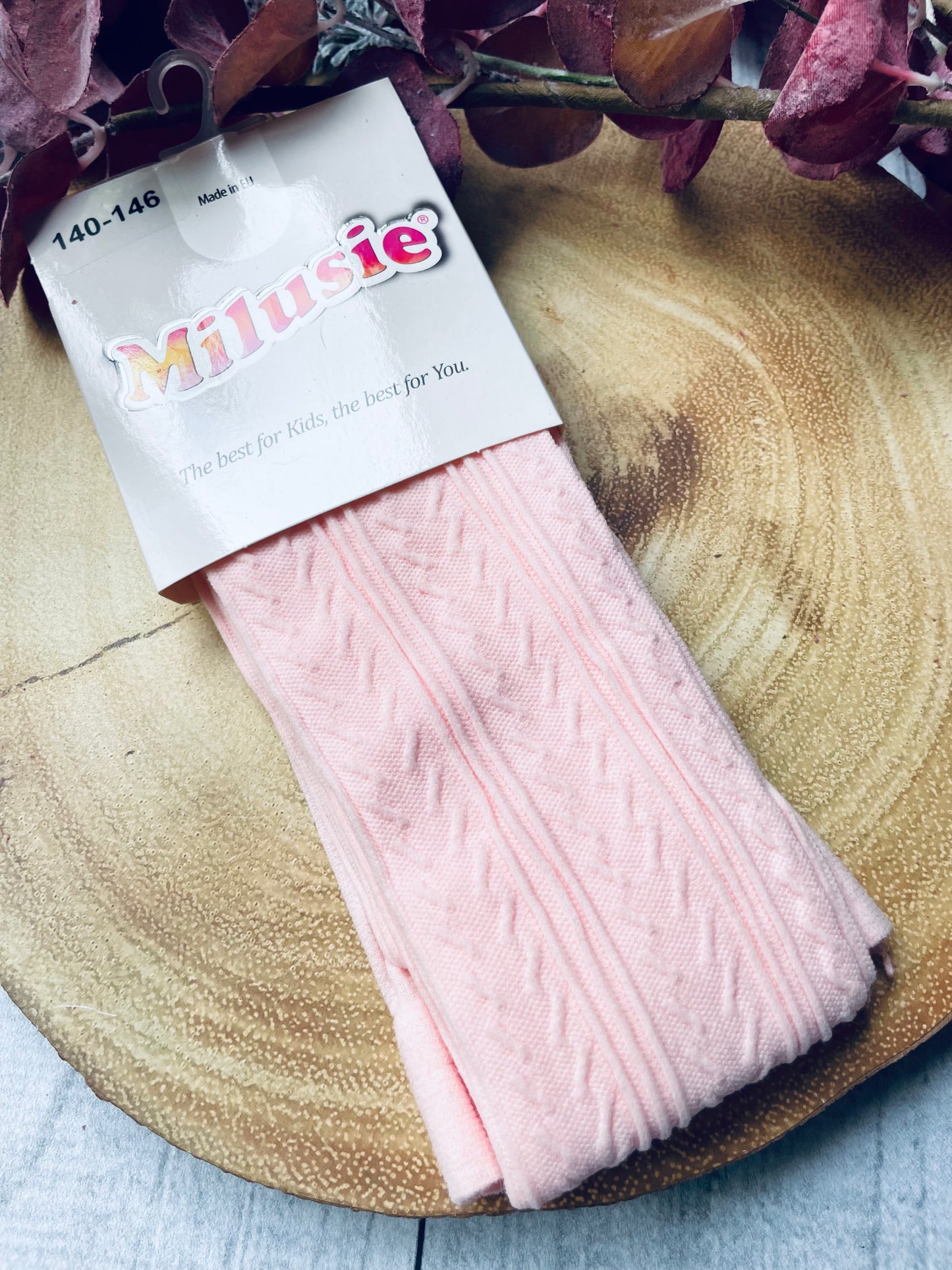 Pink tights with design