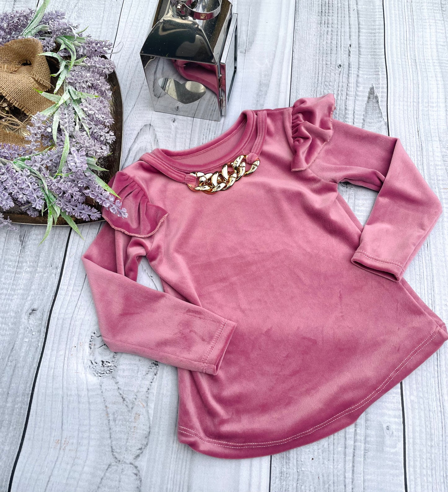 Velour chain top