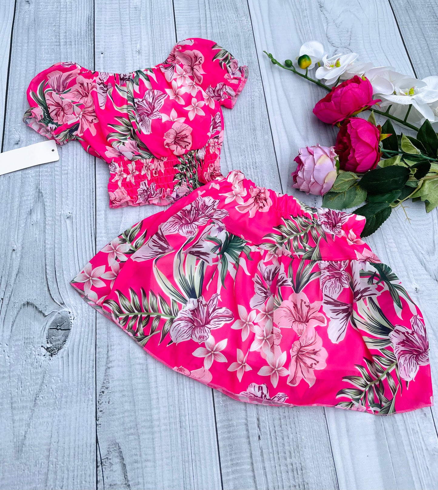 Pink flower set