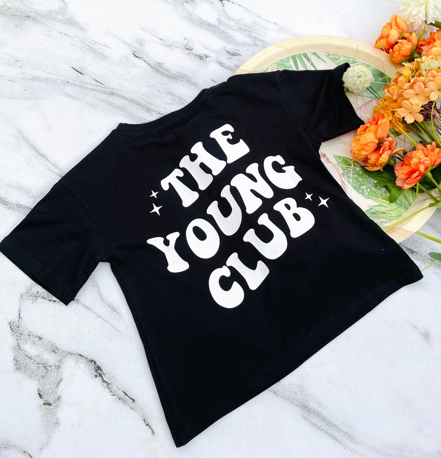 Black YOUNG t shirt