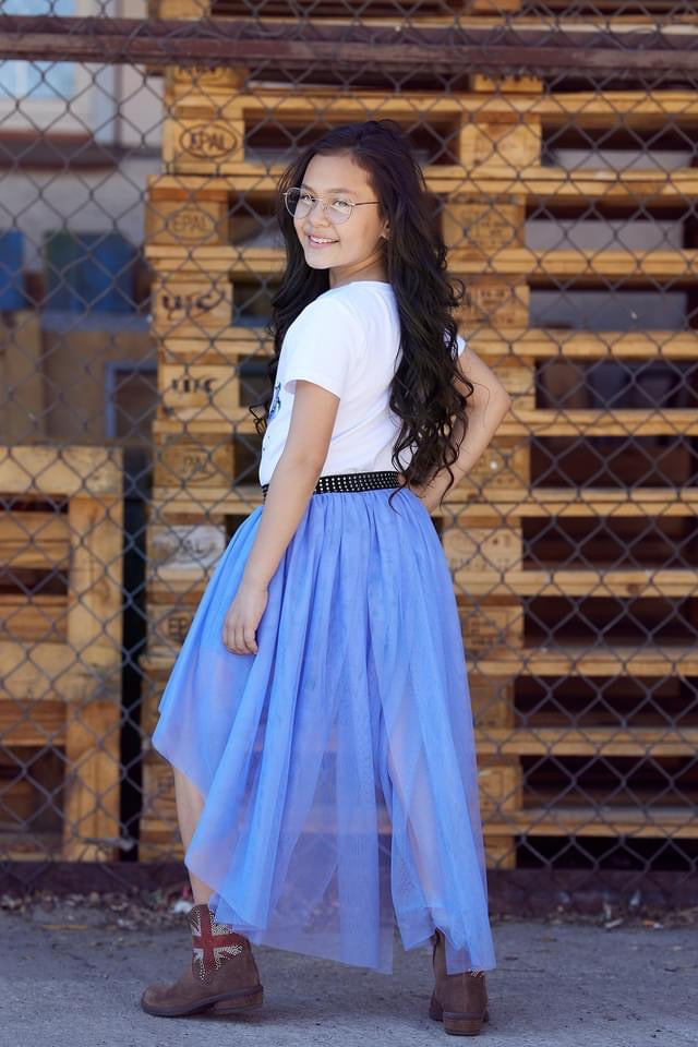 Lilac tulle skirt