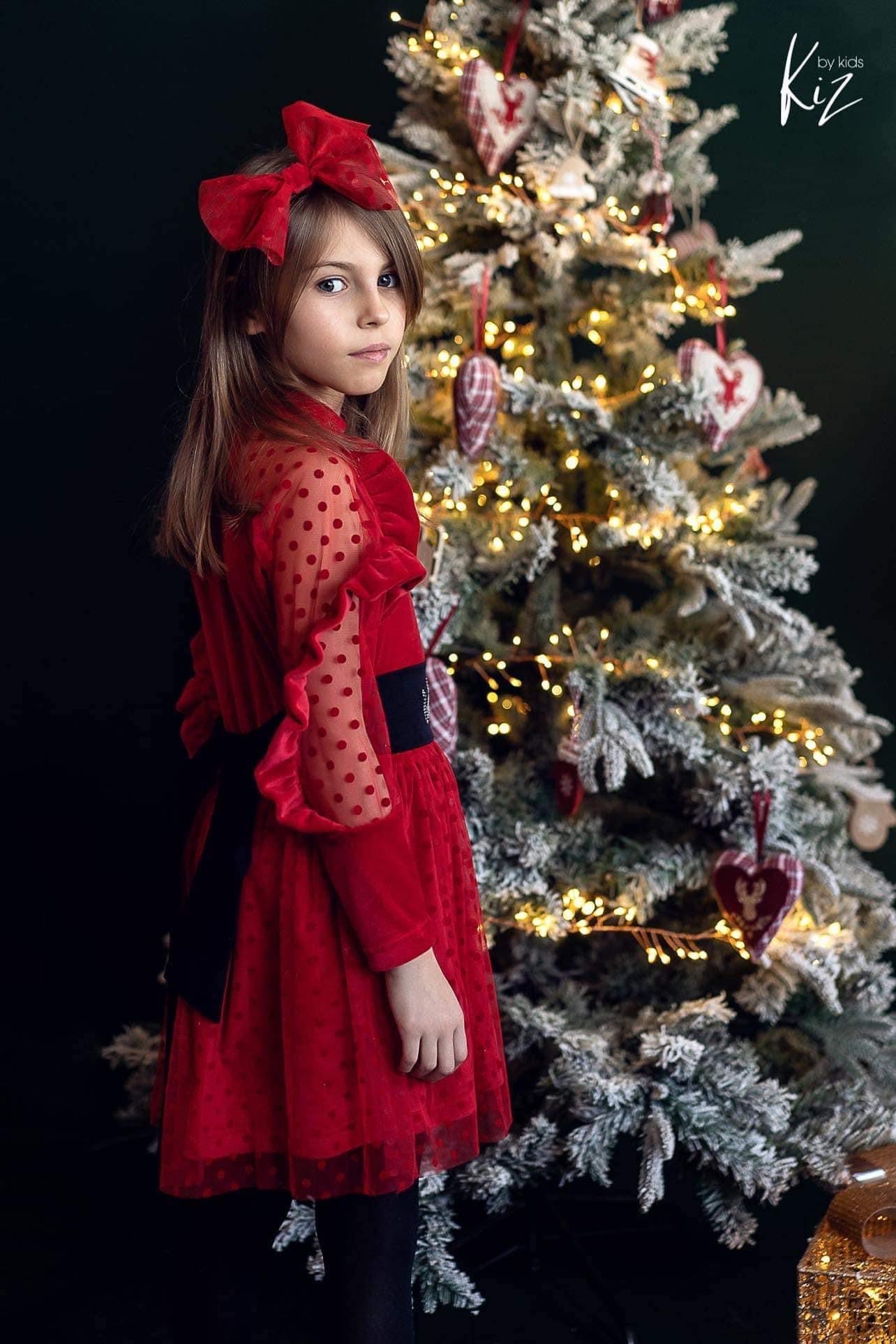 Red dot elegant dress