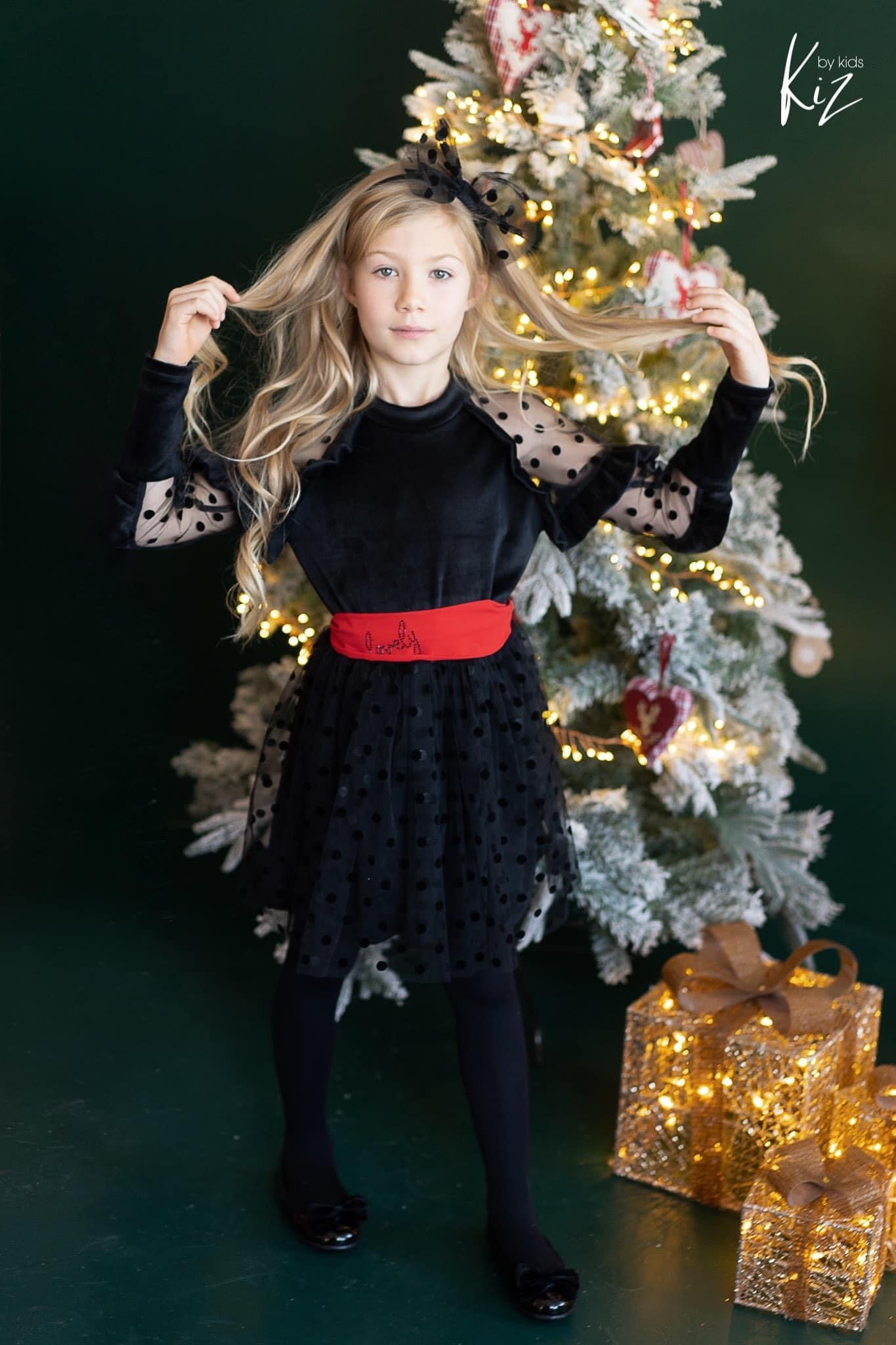 Black dot dress