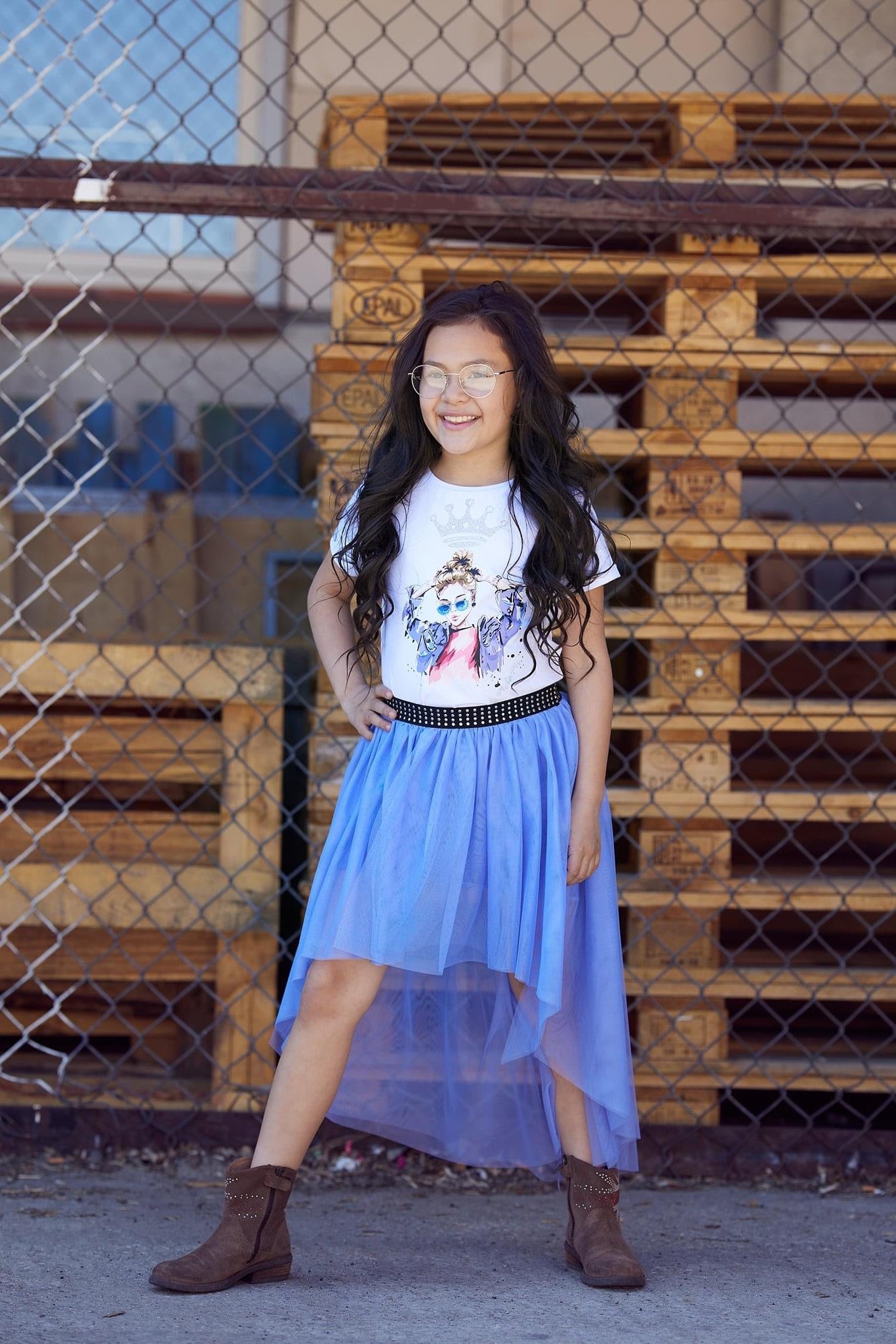 Lilac tulle skirt