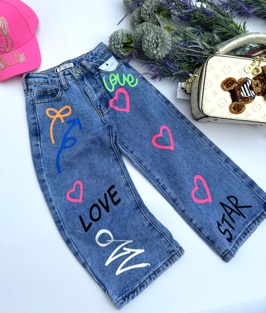Heart boyfriend jeans