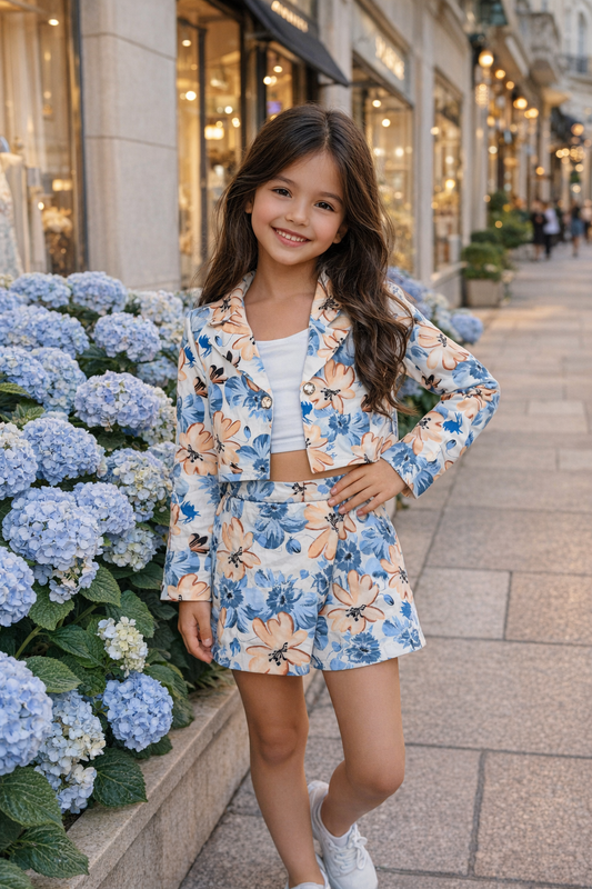 Blue flower set