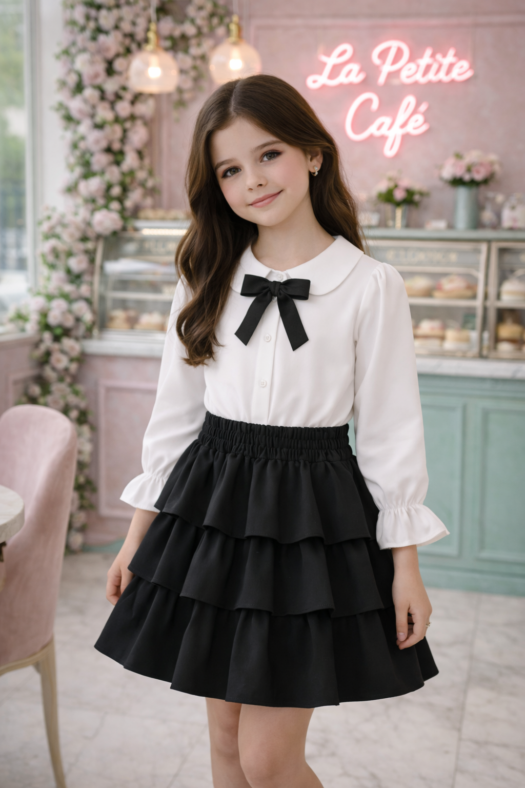 Black and white dress