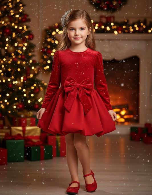 Red bow dress