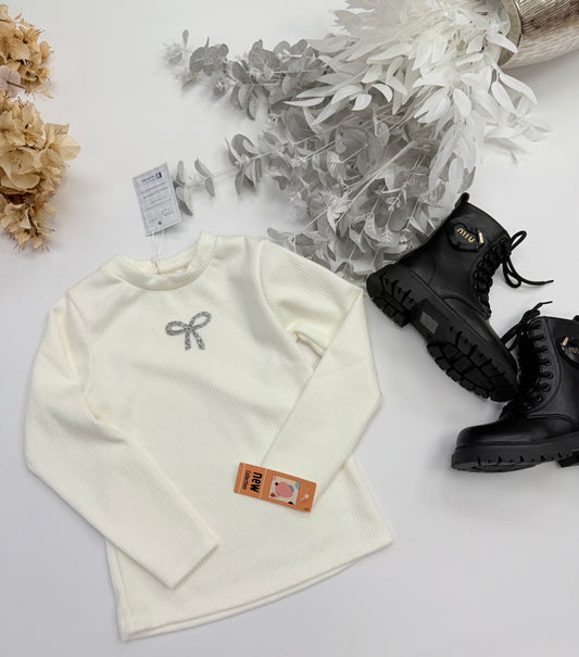White bow top