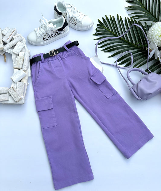 Lilac cargo pants