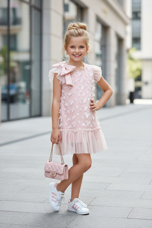 Pink butterfly dress