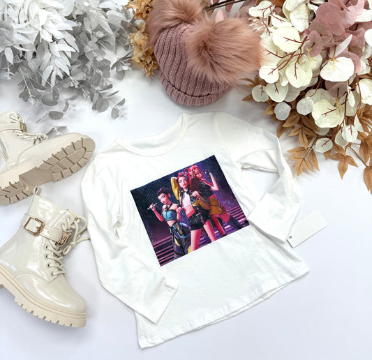 White Kpop top