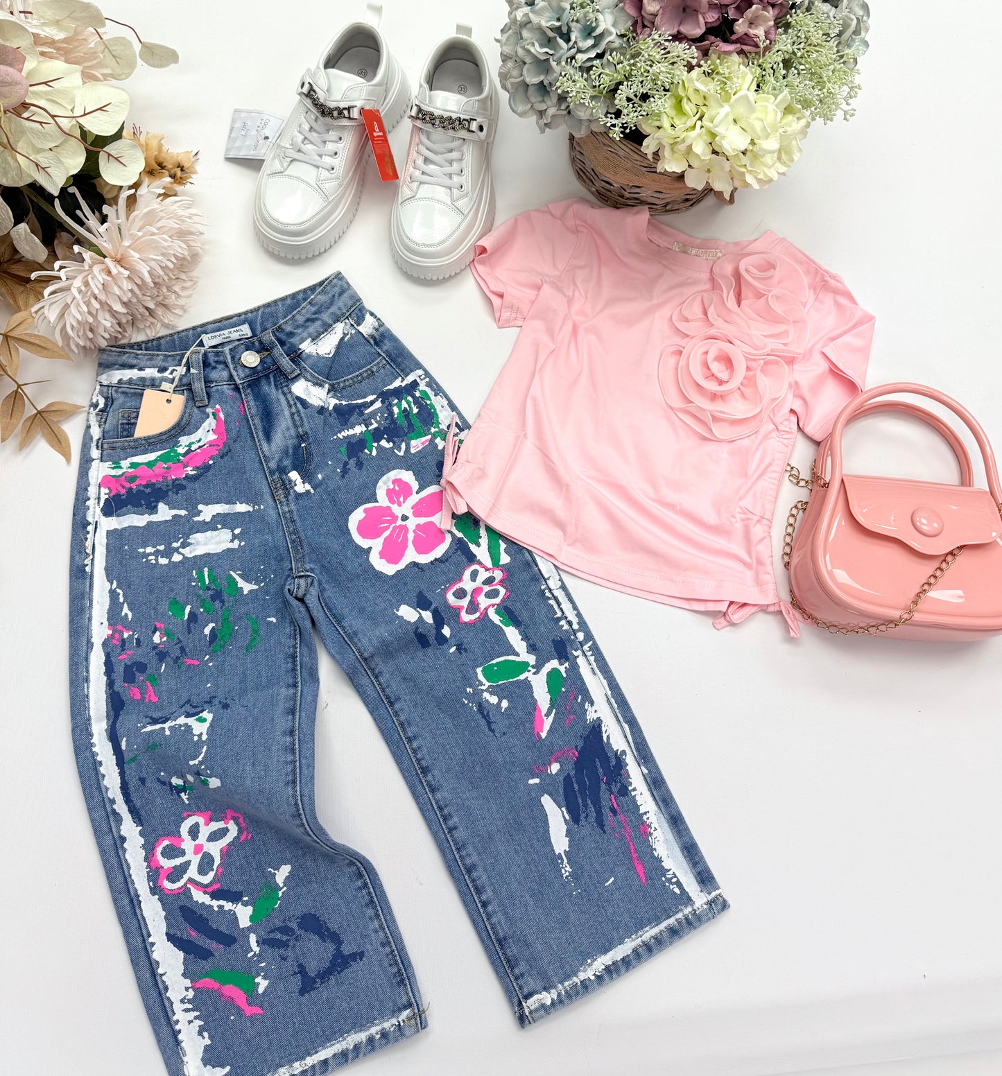 Pink flower top