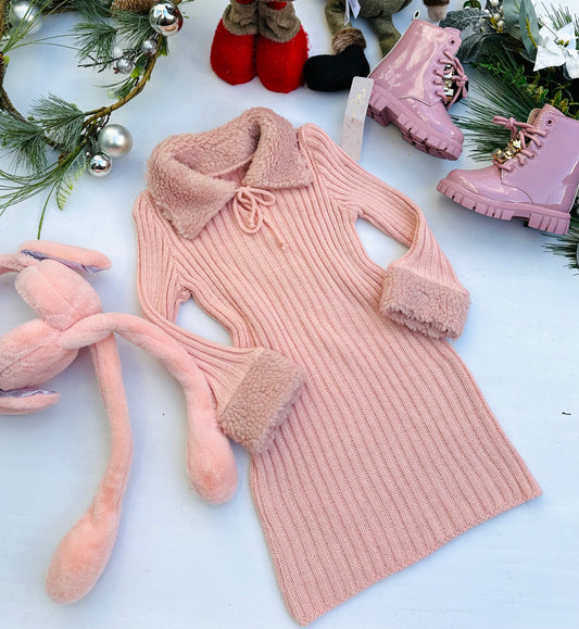 Pink winter dress