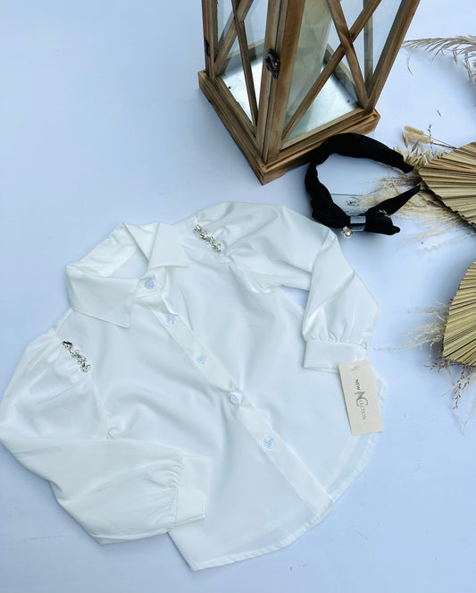 White sparkle shirt