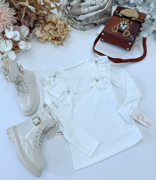 White bow top