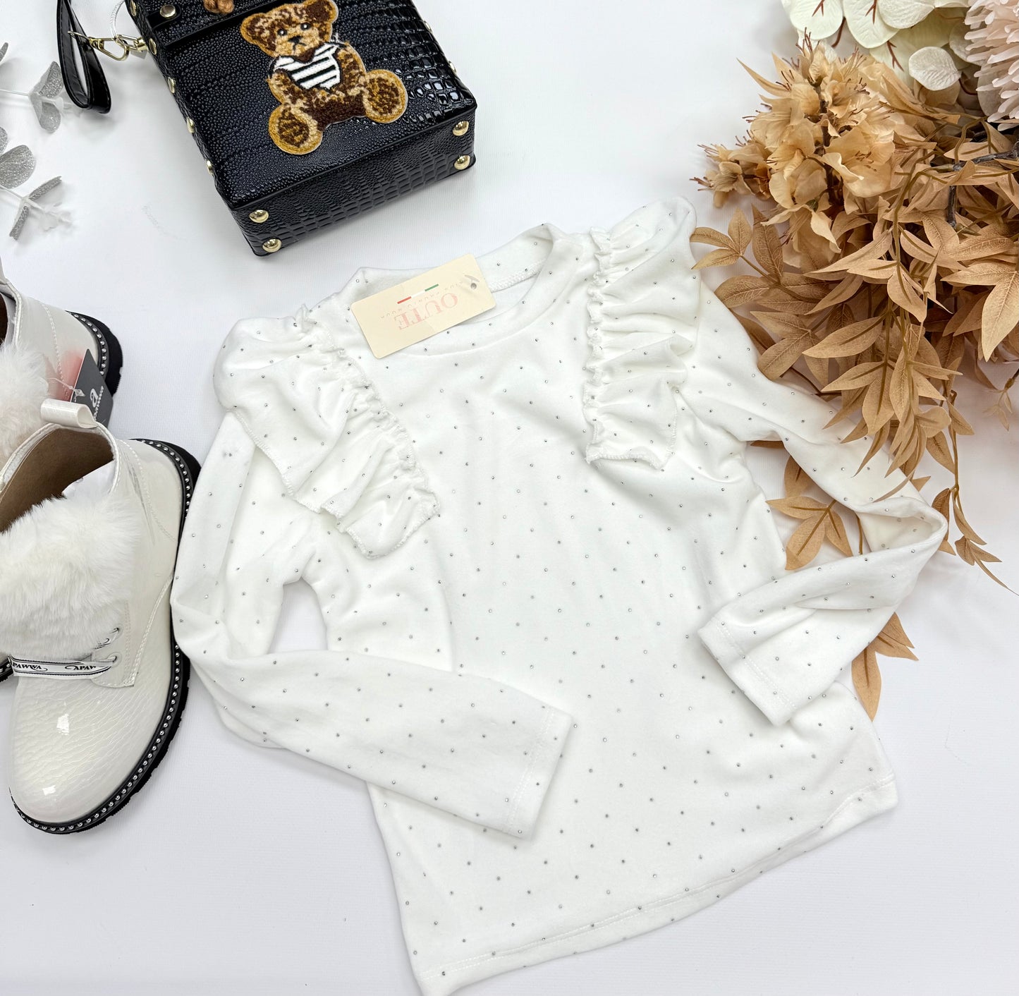 White sparkle top
