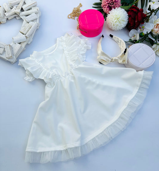 White bow dress