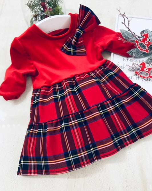 Tartan bow dress
