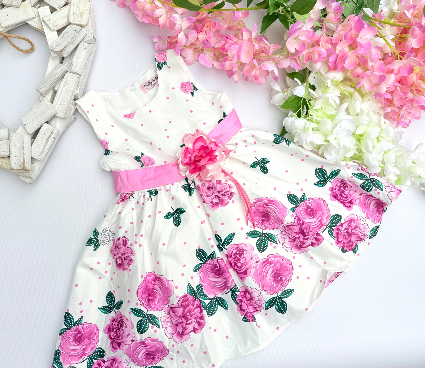 Pink flower dress