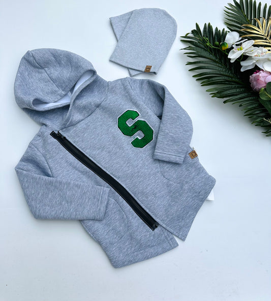 Grey warm hoodie