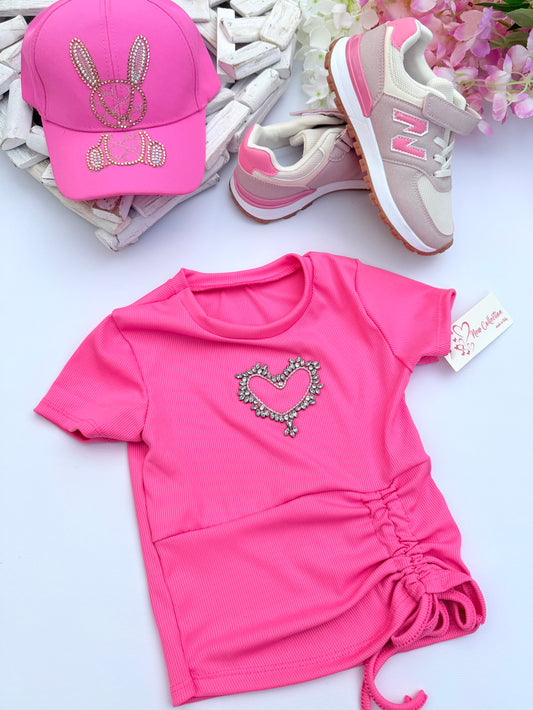 Pink heart top